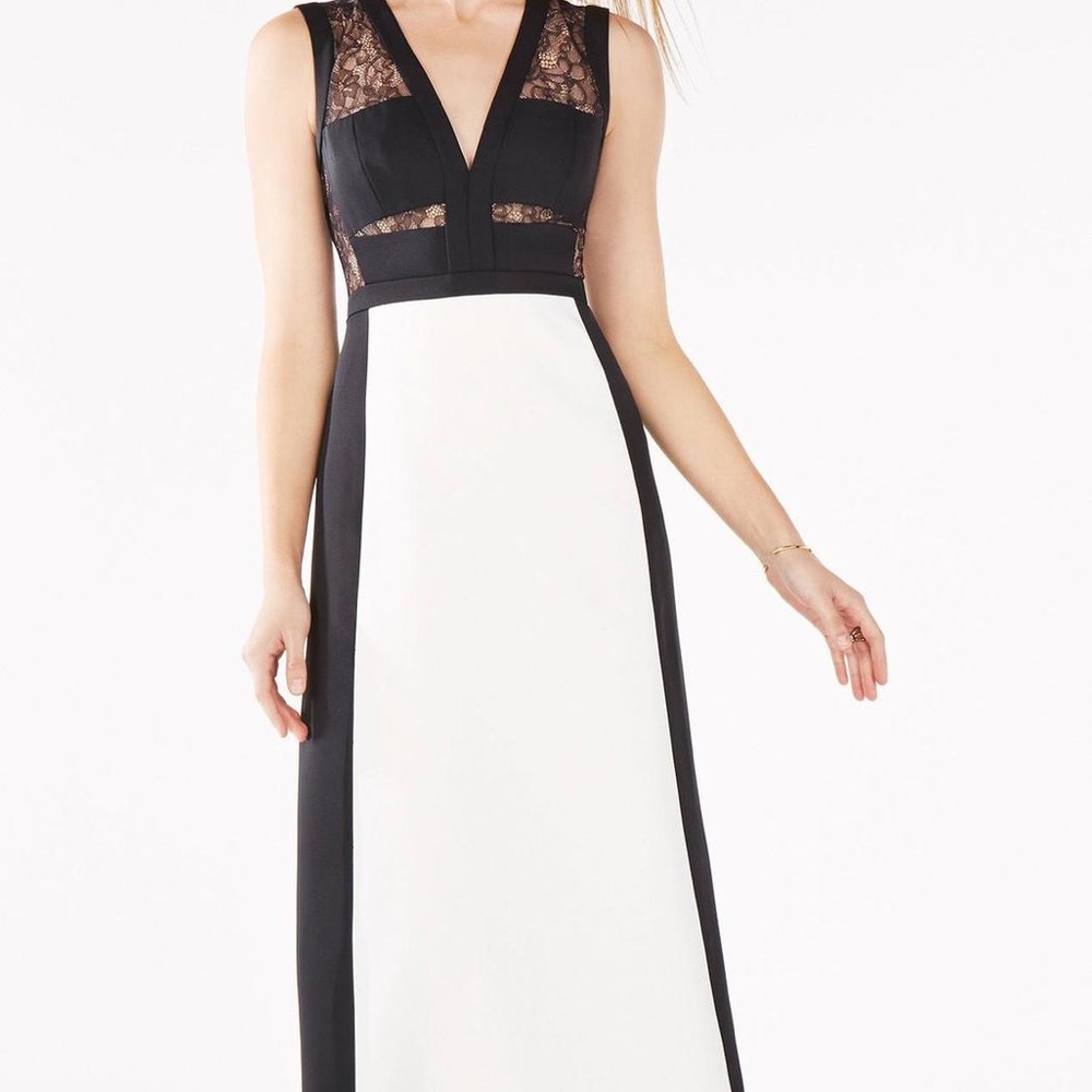 BCBGMaxAzria Black & White Gown